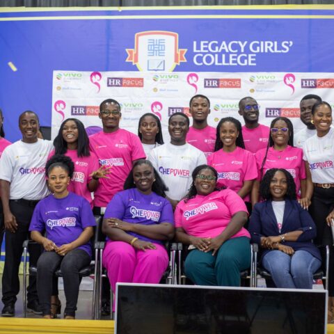 A-group-picture-of-volunteers-from-Vivo-Energy-Ghana-at-the-ShePower-mentorship-tour-at-Legacy-Girls-College