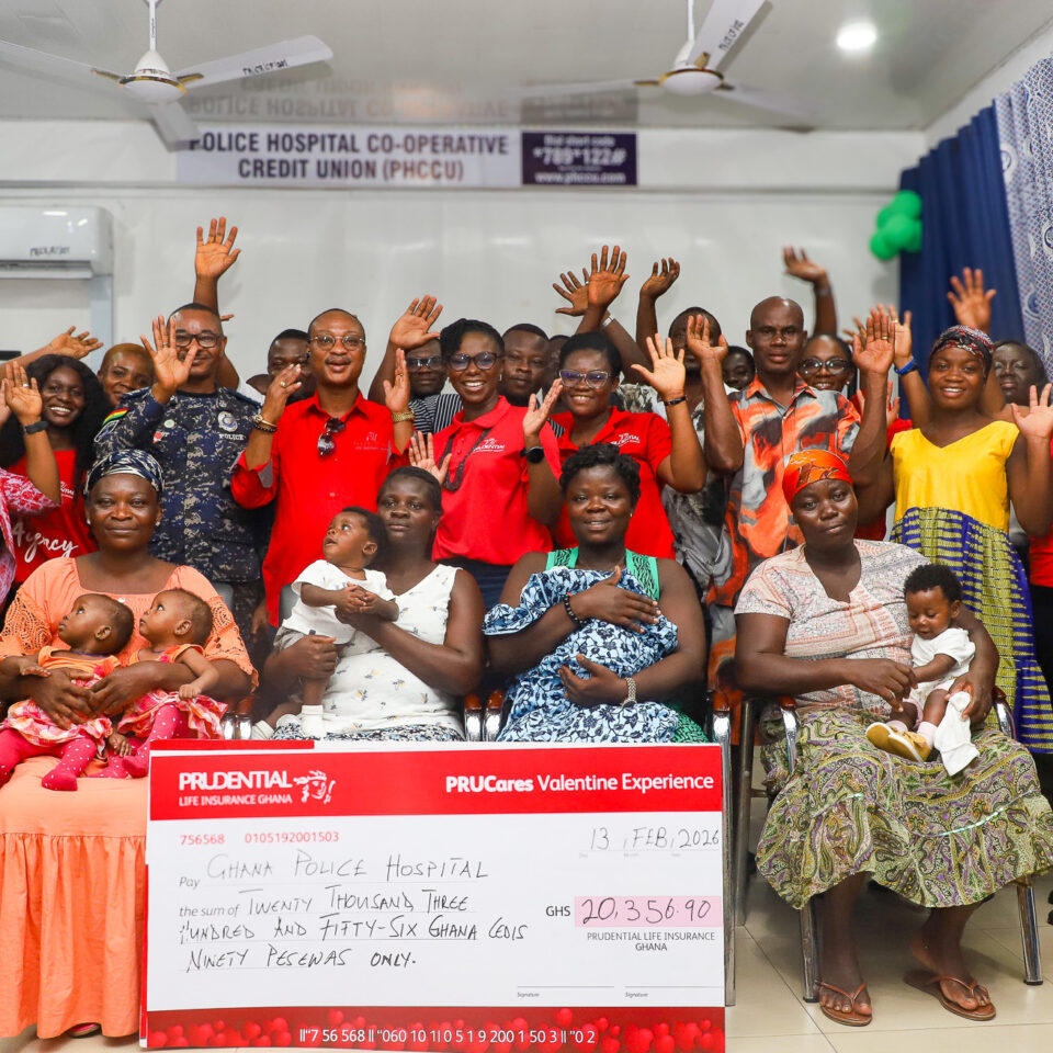 Staff of Prudential Life Insurance, Staff of Police Hospital and Beneficiaries in a Group Picture