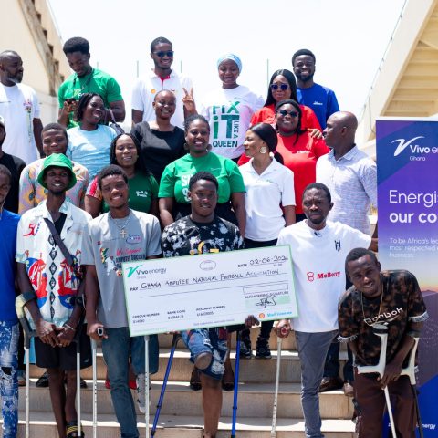 A group picture with some members of the Ghana National Amputee Football Association